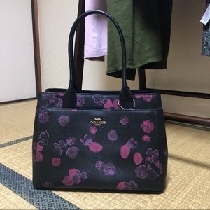 Coach floral print leather purse brand new